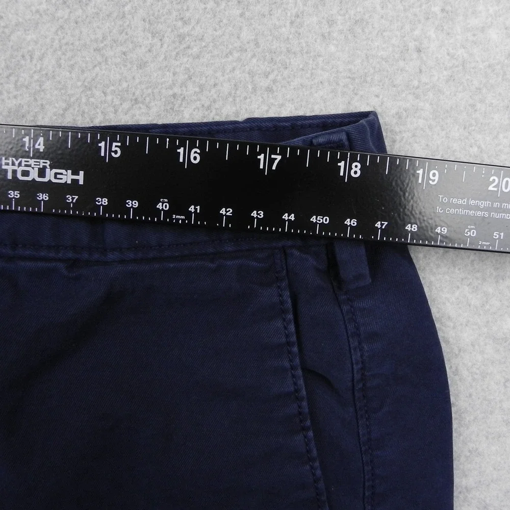 Banana Republic Chino Shorts Mens 38 Lived-In Navy Blue Solid Stretch Casual